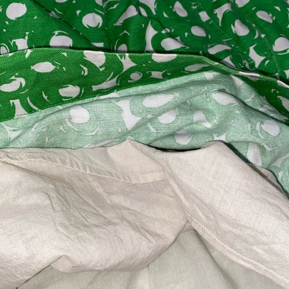 Boden skirt green & white print with pockets size 8 cotton fabric - Picture 7 of 9